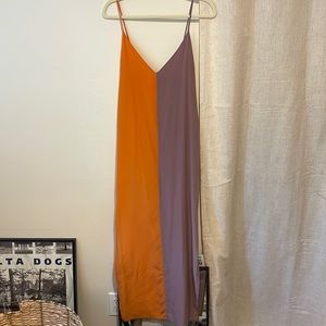 CatherineGee Orange & Lilac Maxi Dress